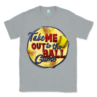 Heather Grey take me out to the ball game softball Classic Tee - CowGirlArtShop