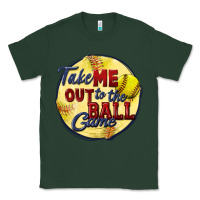 Sports Green take me out to the ball game softball Classic Tee - CowGirlArtShop