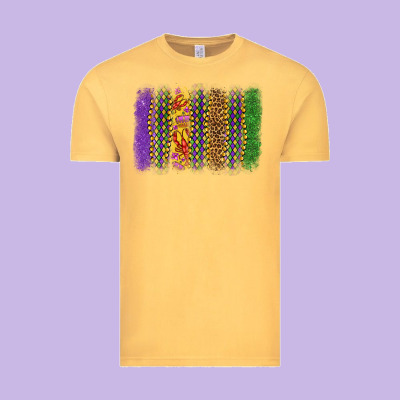 Mardi Gras Brushstroke Vintage Tee Designed By Oliviacreatesart