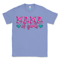 Colony Blue mama of girls floral pattern turquoise heart Classic Tee - Jasminsmagicworld
