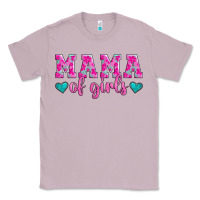 Lilac mama of girls floral pattern turquoise heart Classic Tee - Jasminsmagicworld
