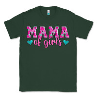 Sports Green mama of girls floral pattern turquoise heart Classic Tee - Jasminsmagicworld