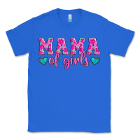 True Royal mama of girls floral pattern turquoise heart Classic Tee - Jasminsmagicworld