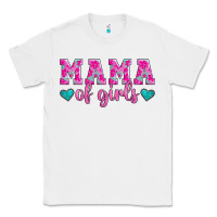 White mama of girls floral pattern turquoise heart Classic Tee - Jasminsmagicworld