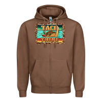Chestnut taco tribe western background Zipper Hoodie - BarkalooDesign
