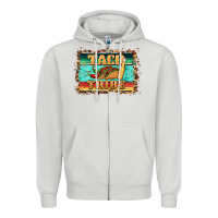 Dove Grey taco tribe western background Zipper Hoodie - BarkalooDesign