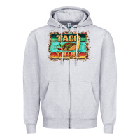 Heather Grey taco tribe western background Zipper Hoodie - BarkalooDesign