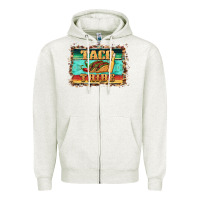 Oatmeal Heather taco tribe western background Zipper Hoodie - BarkalooDesign