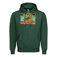 Sports Green taco tribe western background Zipper Hoodie - BarkalooDesign