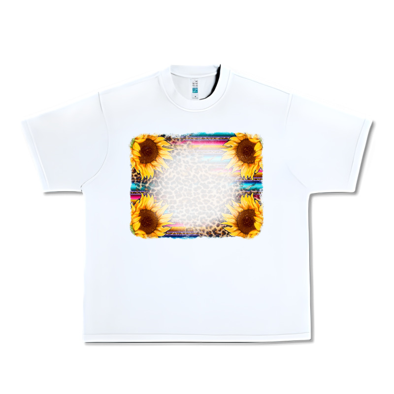 Serape Bleached Sunflowers Leopard Background Urban Heavy Tee by CowCowDesign | Teevron