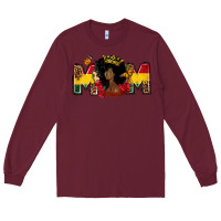 Burgundy Juneteenth mom Mother's Day Long Sleeve Tee - FaDigitalArtStudio