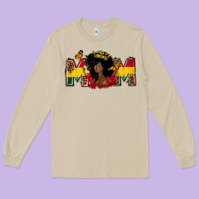 Juneteenth Mom Mother's Day Long Sleeve Tee Designed By Fadigitalartstudio