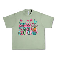 Oil Green some bunny needs coffee easter Urban Heavy Tee - Jasminsmagicworld