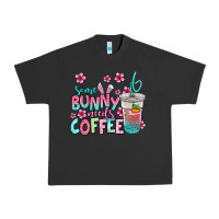 Pigment Black some bunny needs coffee easter Urban Heavy Tee - Jasminsmagicworld