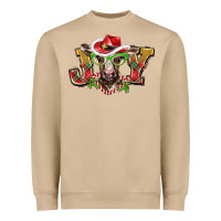 Mushroom christmas joy baby cow Heavyweight Sweatshirt - BarkalooDesign
