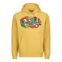 Antique Gold baseball vibes Premium Hoodie - CowhideDigitalArt