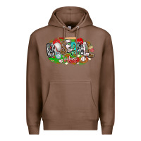 Chestnut baseball vibes Premium Hoodie - CowhideDigitalArt