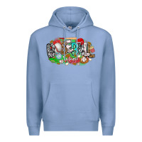 Colony Blue baseball vibes Premium Hoodie - CowhideDigitalArt