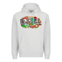 Dove Grey baseball vibes Premium Hoodie - CowhideDigitalArt
