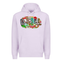 Lilac baseball vibes Premium Hoodie - CowhideDigitalArt