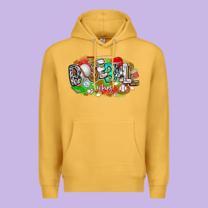 Baseball Vibes Premium Hoodie Designed By Cowhidedigitalart