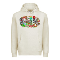 Oatmeal Heather baseball vibes Premium Hoodie - CowhideDigitalArt