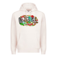Pale Pink baseball vibes Premium Hoodie - CowhideDigitalArt