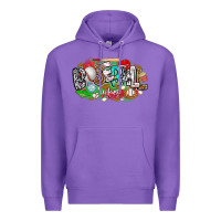 Purple baseball vibes Premium Hoodie - CowhideDigitalArt
