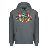 Rock baseball vibes Premium Hoodie - CowhideDigitalArt