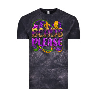 Cloud Black beads please mardi gras Vintage Tee - OliviaCreatesArt
