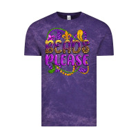 Cloud Purple beads please mardi gras Vintage Tee - OliviaCreatesArt