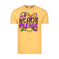 Vintage Mustard beads please mardi gras Vintage Tee - OliviaCreatesArt