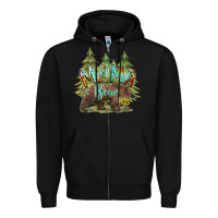 Black mama bear trees Zipper Hoodie - BarkalooDesign