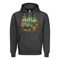 Charcoal Heather mama bear trees Zipper Hoodie - BarkalooDesign