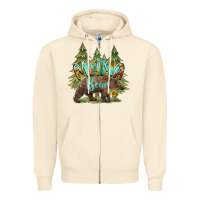 Sandshell mama bear trees Zipper Hoodie - BarkalooDesign