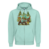 Mama Bear Trees Zipper Hoodie | Teevron