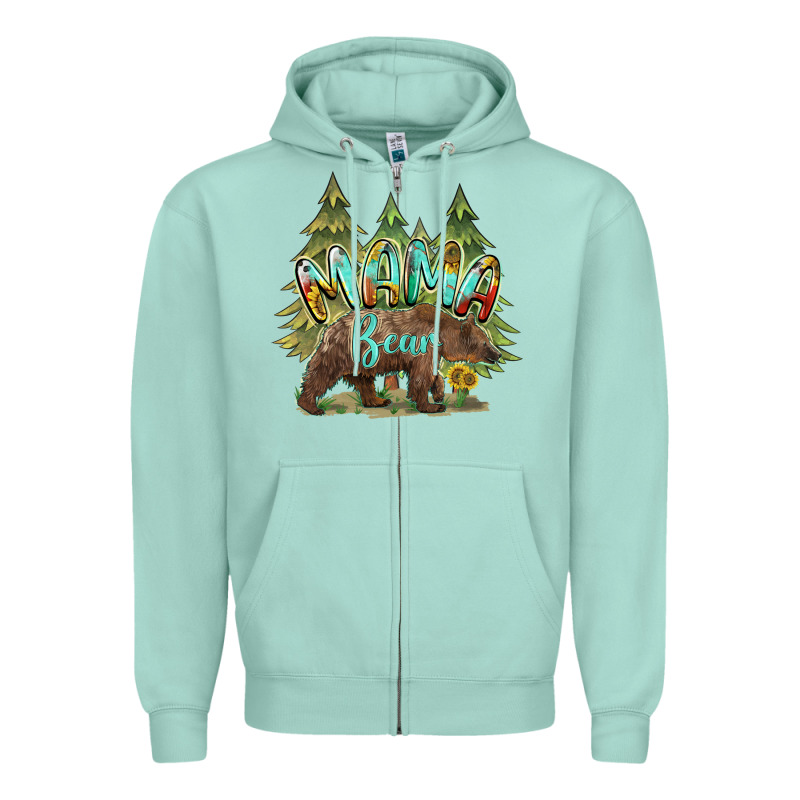 Mama Bear Trees Zipper Hoodie by BarkalooDesign | Teevron