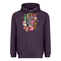 Plum pink christmas lightning bolt Heavyweight Hoodie - AdoDesignShop