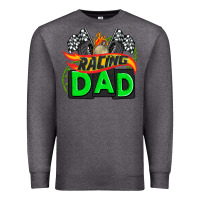 Charcoal Heather racing dad with racing  equipment Premium Sweatshirt - AdoDesignShop