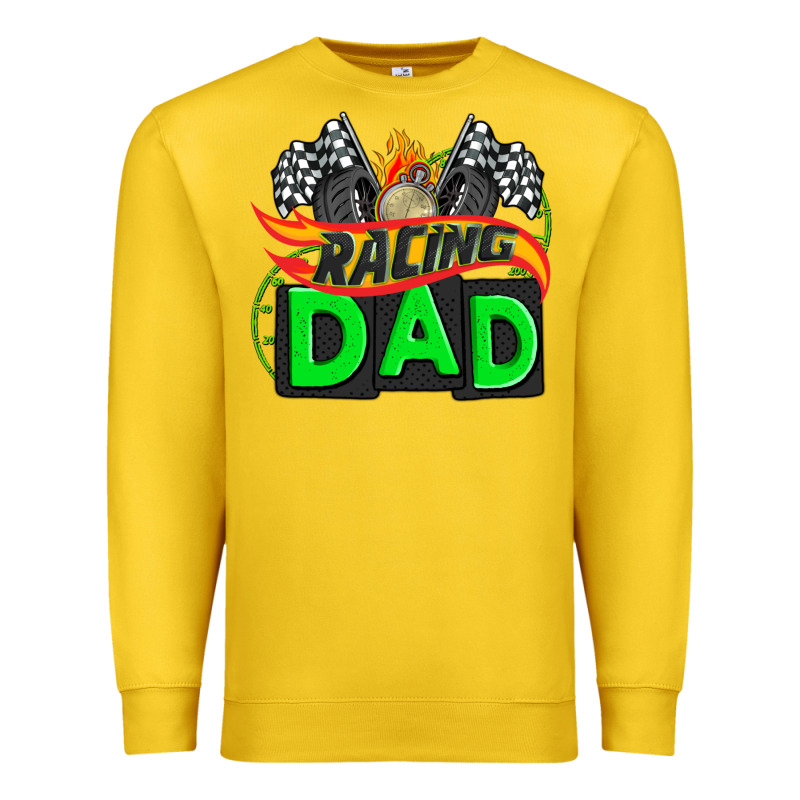 Racing Dad With Racing  Equipment Premium Sweatshirt by AdoDesignShop | Teevron