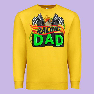 Racing Dad With Racing  Equipment Premium Sweatshirt Designed By Adodesignshop