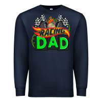 Navy racing dad with racing  equipment Premium Sweatshirt - AdoDesignShop