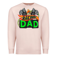 Pale Pink racing dad with racing  equipment Premium Sweatshirt - AdoDesignShop