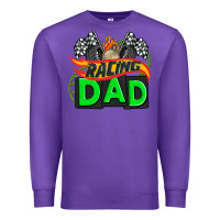 Purple racing dad with racing  equipment Premium Sweatshirt - AdoDesignShop