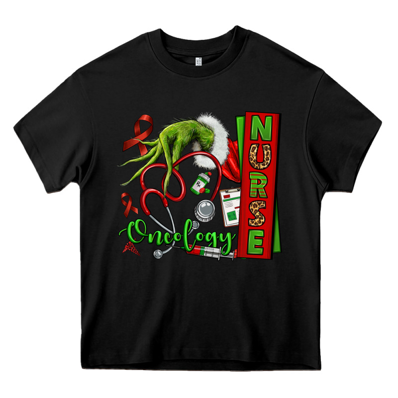 Christmas Character Nurse Heavy Core Tee by NancyCooperArtShop | Teevron