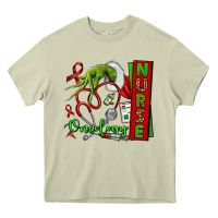 Mossy Christmas Character Nurse Heavy Core Tee - NancyCooperArtShop