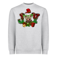 Heather Grey christmas joy cow Heavyweight Sweatshirt - BarkalooDesign