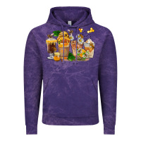 Cloud Purple Honey Bee Coffee Cups Vintage Hoodie - FaDigitalArtStudio