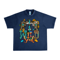 Navy western wild soul Urban Heavy Tee - OliviaCreatesArt