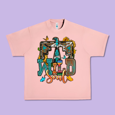 Western Wild Soul Urban Heavy Tee Designed By Oliviacreatesart